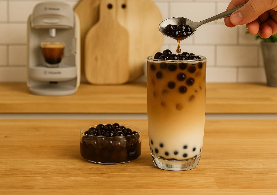 Caramel Iced Latte con perlas de café L'OR