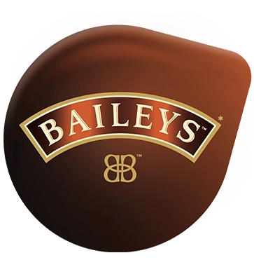 Add the TASSIMO branding to the Baileys logo by placing it on a brown, rounded background. Use gold and white text for a cohesive and elegant design.