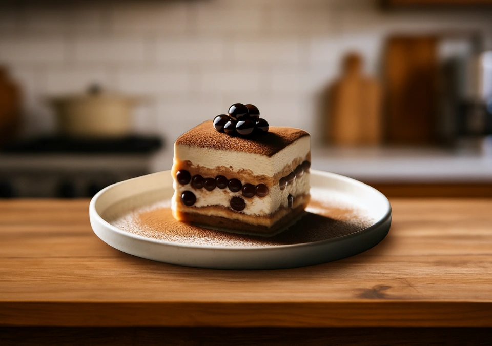 Tiramisú con perlas L'OR