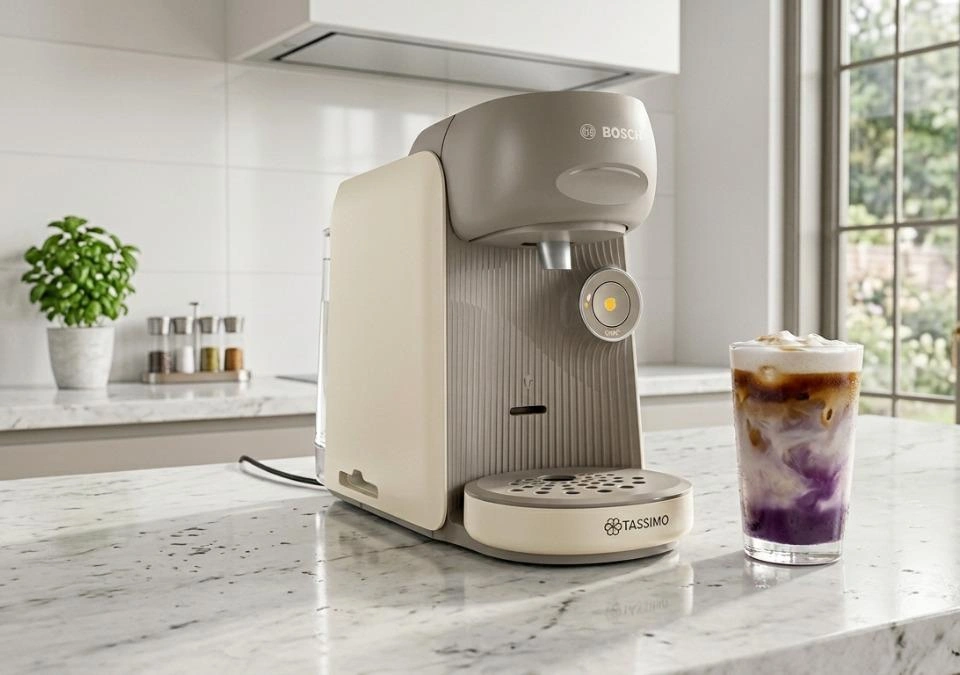 Iced Vanilla Ube Flavour Macchiato mit TASSIMO