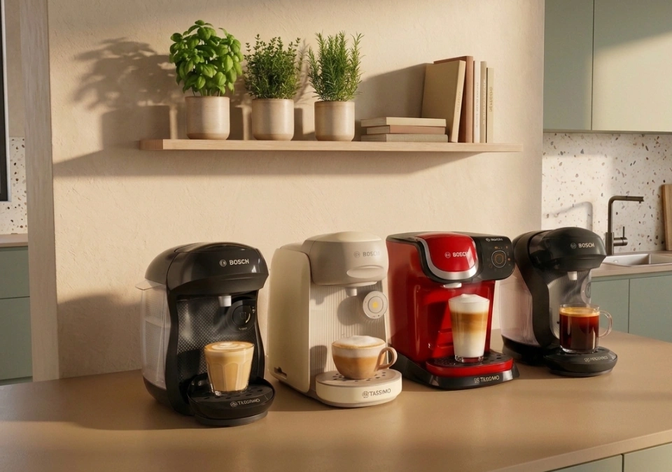 Comparaison des meilleures machines à café pour la maison, incluant machine espresso, machine à grains, cafetière filtre et machine à dosettes.