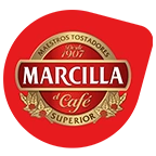 Marcilla's logo features a red and gold design with elegant text, now prominently incorporating "TASSIMO" to highlight the brand's innovative coffee solutions.