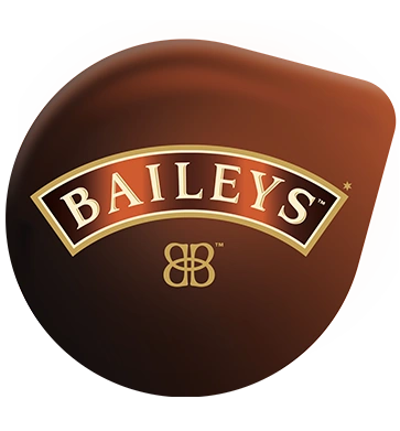 Add the TASSIMO branding to the Baileys logo by placing it on a brown, rounded background. Use gold and white text for a cohesive and elegant design.