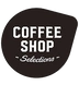 TASSIMO: Black badge with bold, stylized "Coffee Shop Selections" in white.