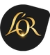 Add the TASSIMO name above/below the L'OR logo in gold on a black background. Keep it sleek and concise.
