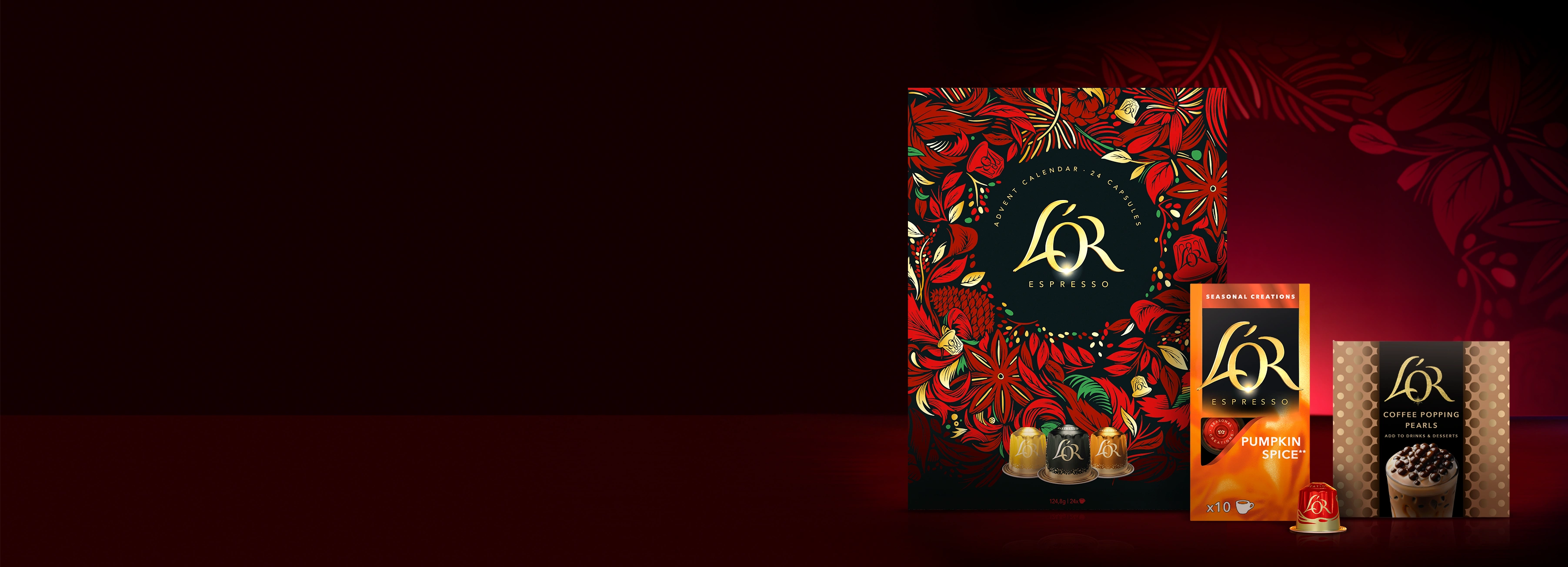 LOR Espresso Avent Calendrier, Pumpkin Spice et Perles de cafe