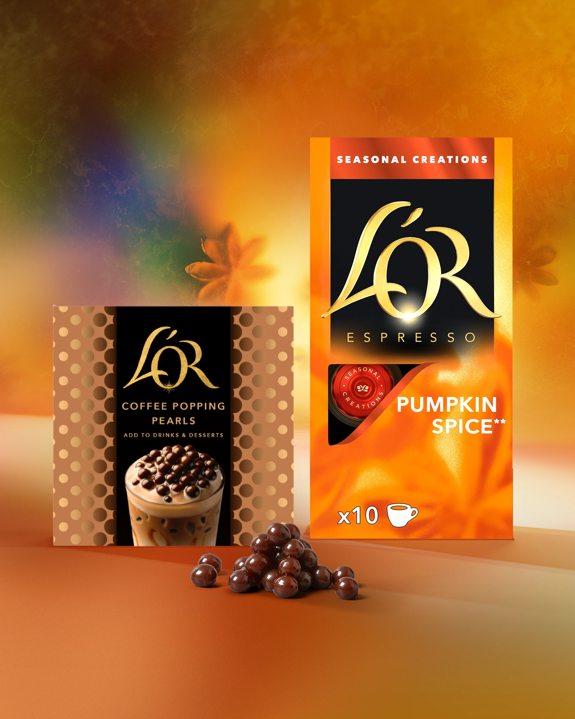 L'OR Espresso Pumpkin Spice et Perles de cafe