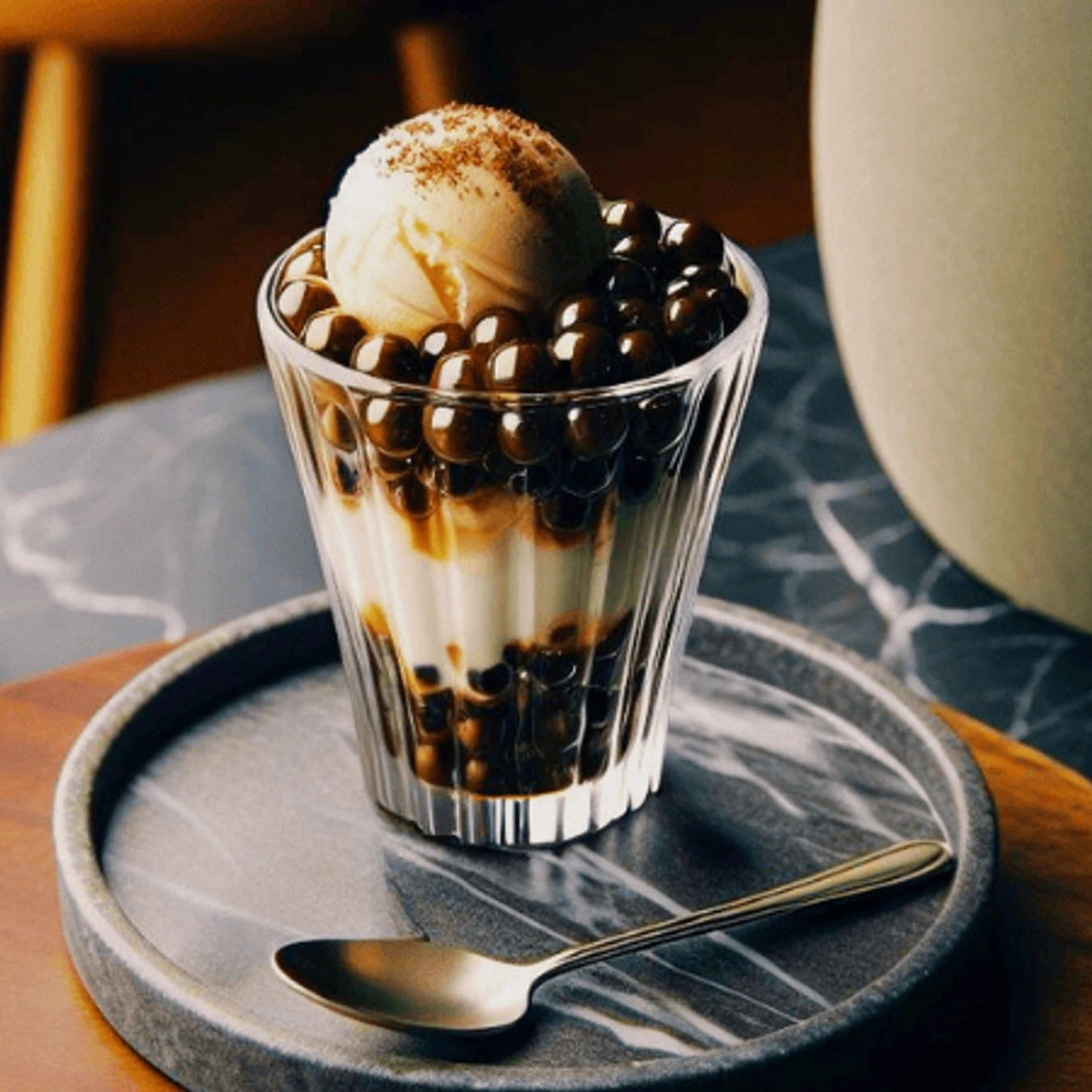 Helado con Perlas de Café L’OR