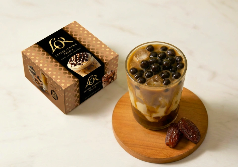 Dubai Chocolate Style Latte avec Perles