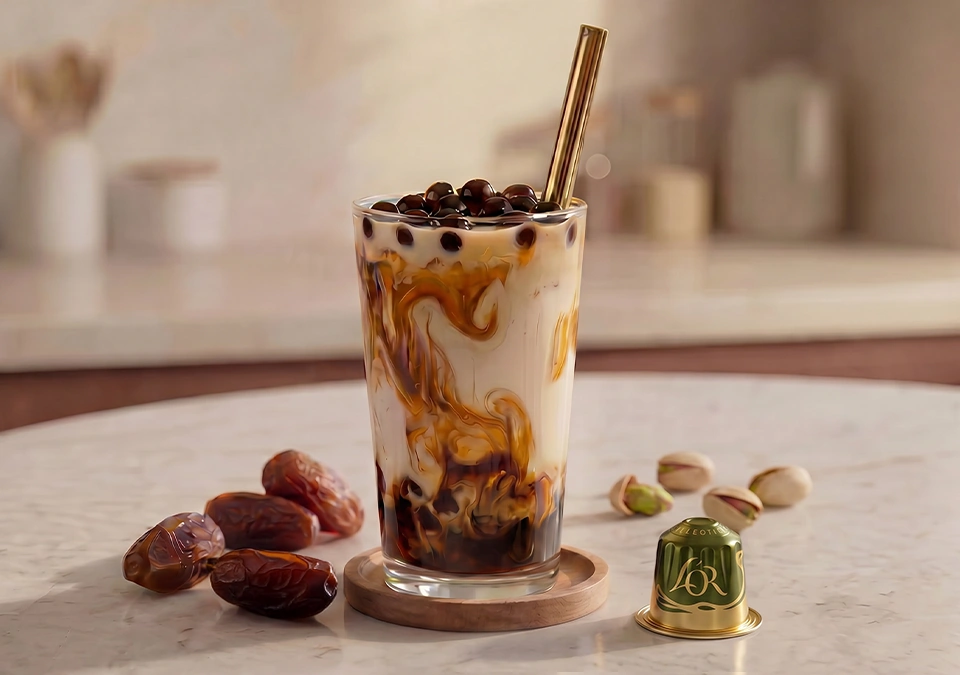 Latte à la datte et Espresso Dubai Chocolate Style