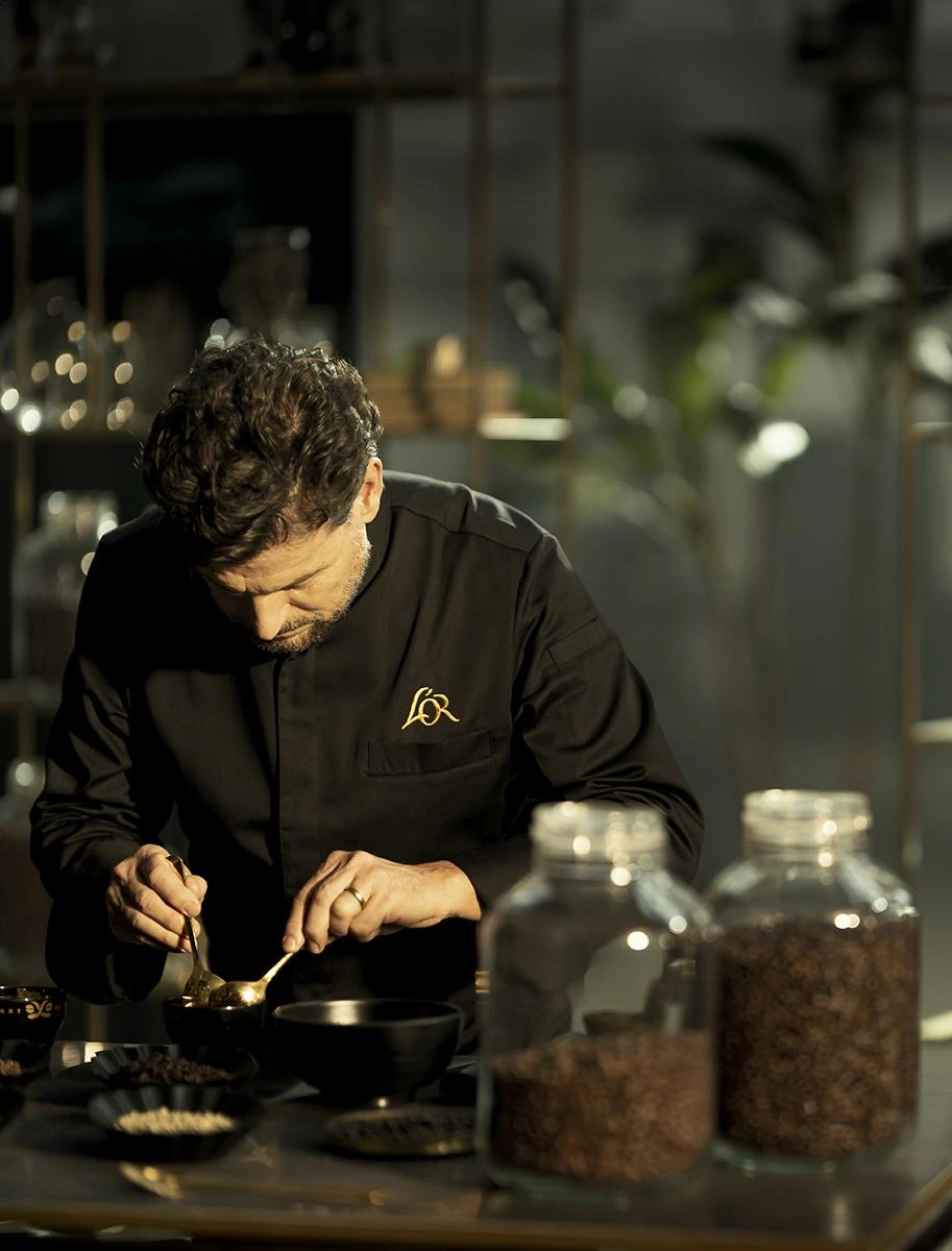 Using coffee beans