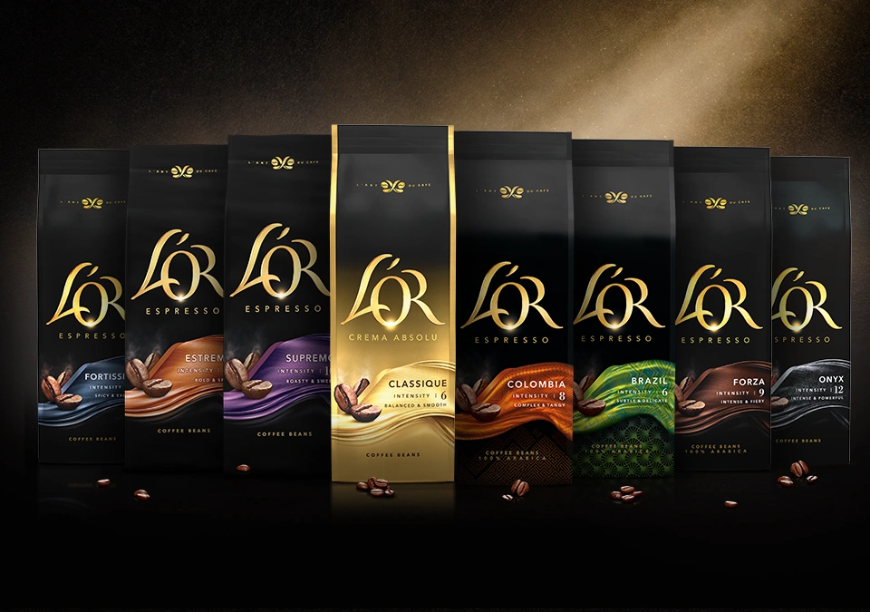 L'OR koffiebonen: enkele alleen verkrijgbaar in winkel