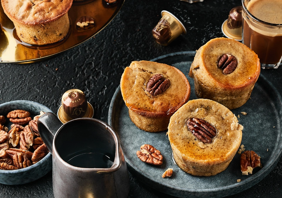 Koffie muffins met ahornsiroop