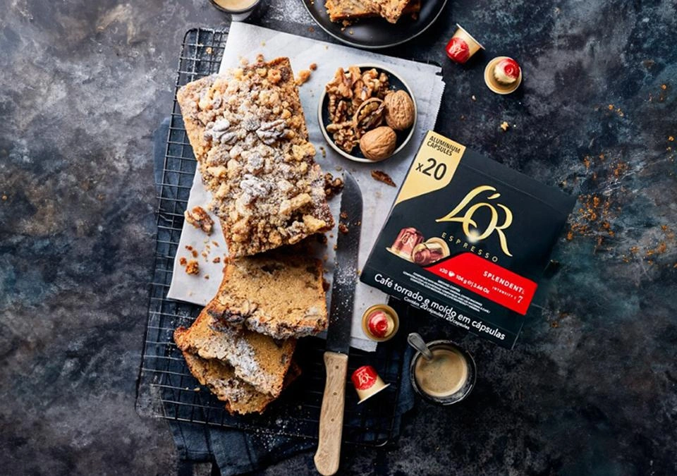 Koffie crumble cake