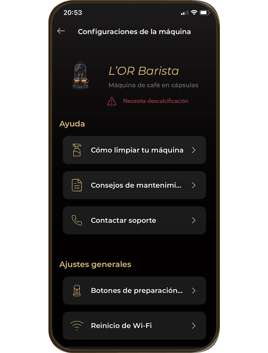 Notificaciones de descalcificación
